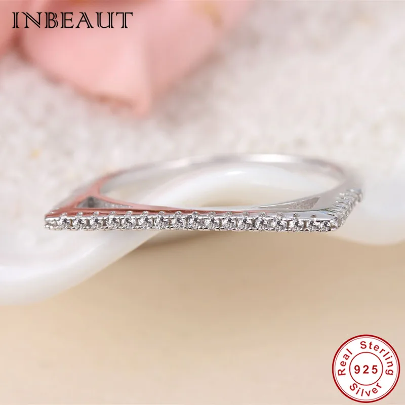 INBEAUT 925 пробы Серебряное кольцо с милыми кошачьими ушками, кольцо ручной работы из цельного серебра с белым кубическим цирконием, кольца с кошачьим хвостом, ювелирные изделия для любителей домашних животных