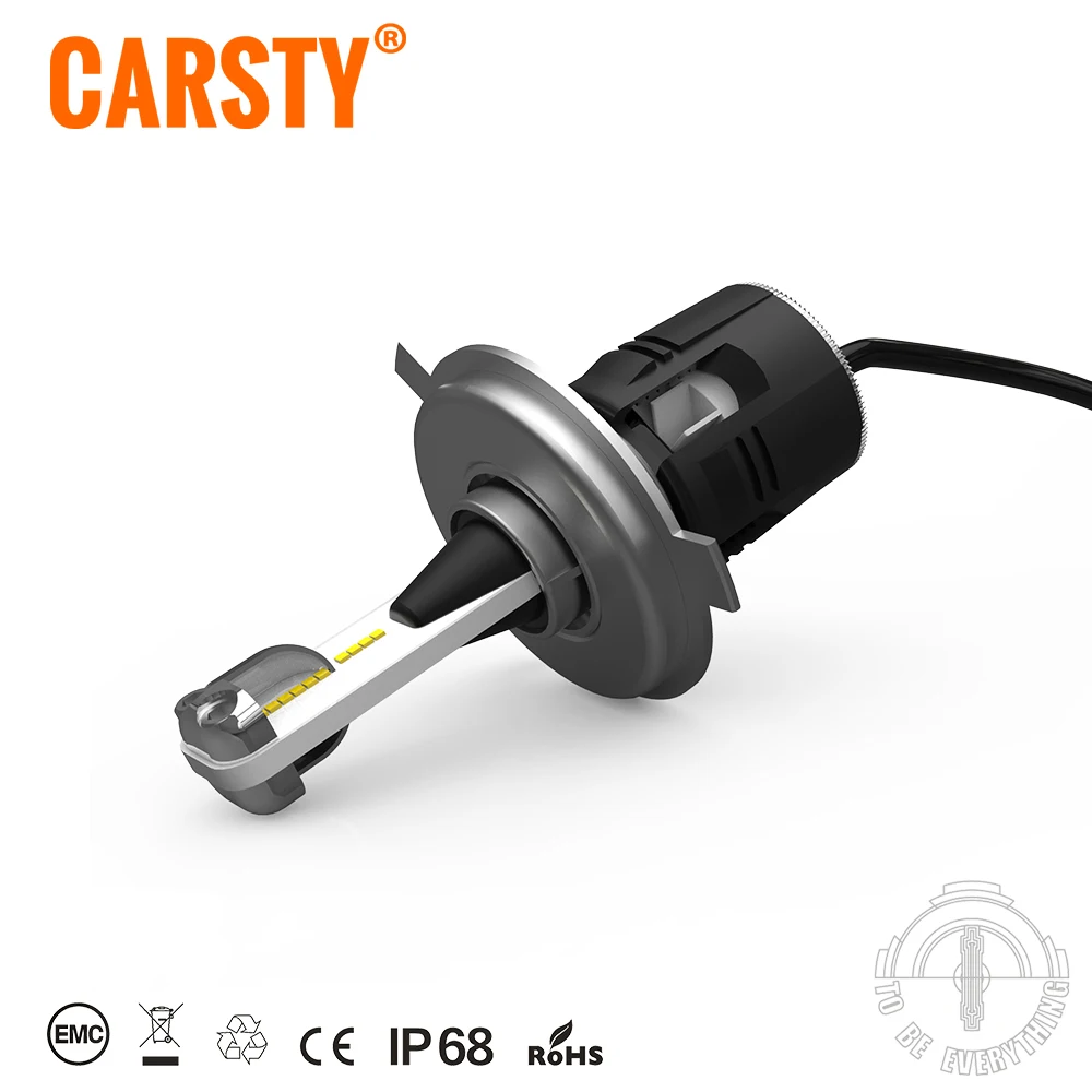 Автомобильный светодиодный фонарь Carsty H7 H1 H11 H4 9006 9005 9012 CSP Chips 7200Lm 48 Вт для авто