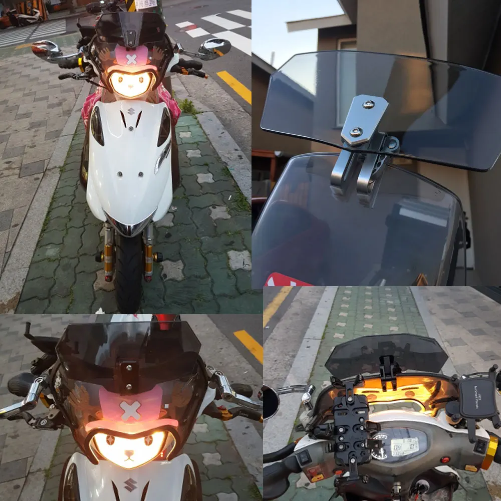 Универсальный Регулируемый удлинитель на лобовое стекло для мотоциклов Honda Yamaha