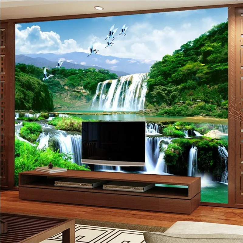 

Фотообои beibehang на заказ, 3d обои, роскошное качество, HD кран Фолз, естественная красота ландшафта, большие 3d обои