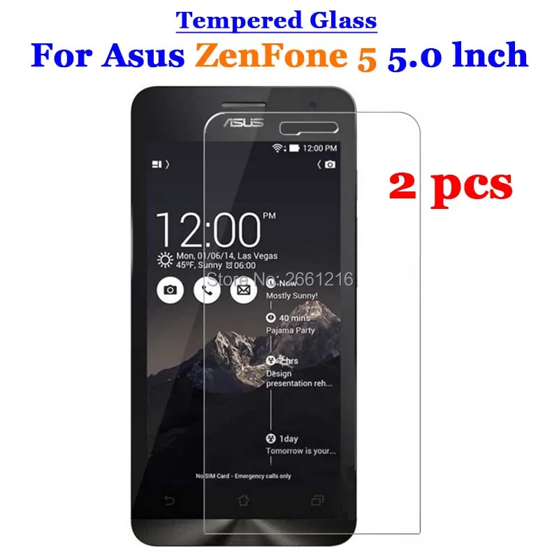2 шт./лот Для ZenFone 5 A500CG закаленное стекло 9H 2.5D Премиум Защитная пленка для экрана