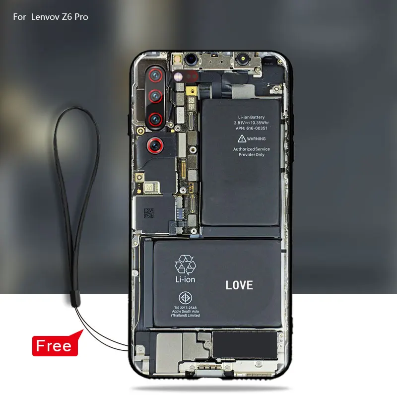 Чехол HODYEX Lenovo Z6 Pro мягкий силиконовый чехол для телефона с мультяшным рисунком HD