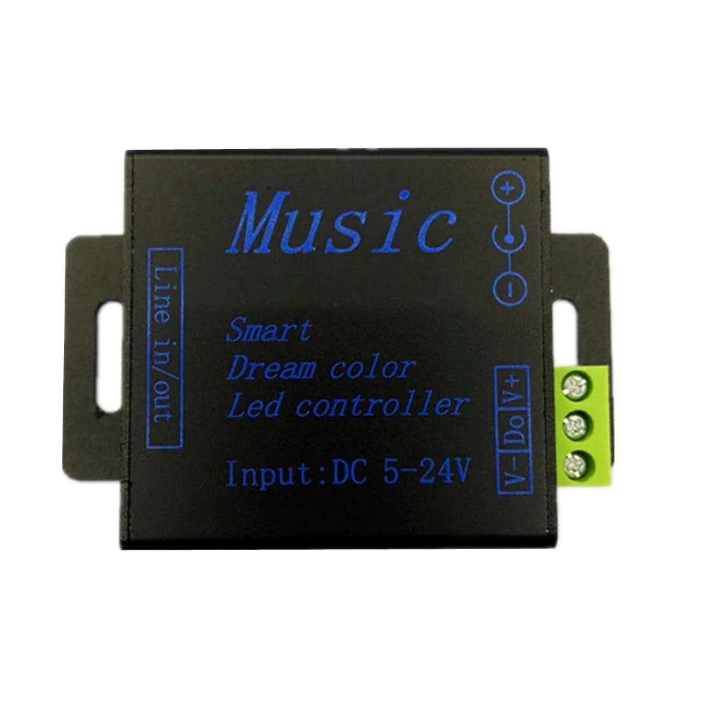 DC5V 24V SPI RGB Smart Music controller dream color to control 250 пикселей для 5050 ws2811 ws2812b Светодиодные