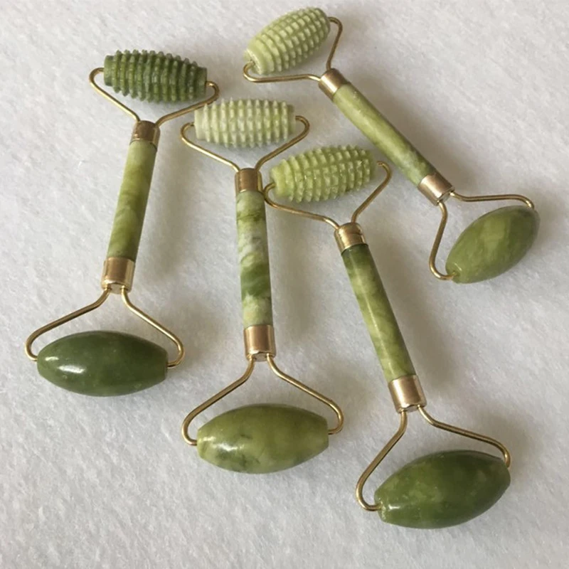 2021New натуральный двойной головкой косметический массаж лица инструмент