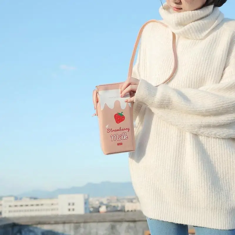Женский кошелек для девушек Kawaii Milk Crate бумажник с изображением персонажей из мультфильма портативная Сумочка Прямая поставка