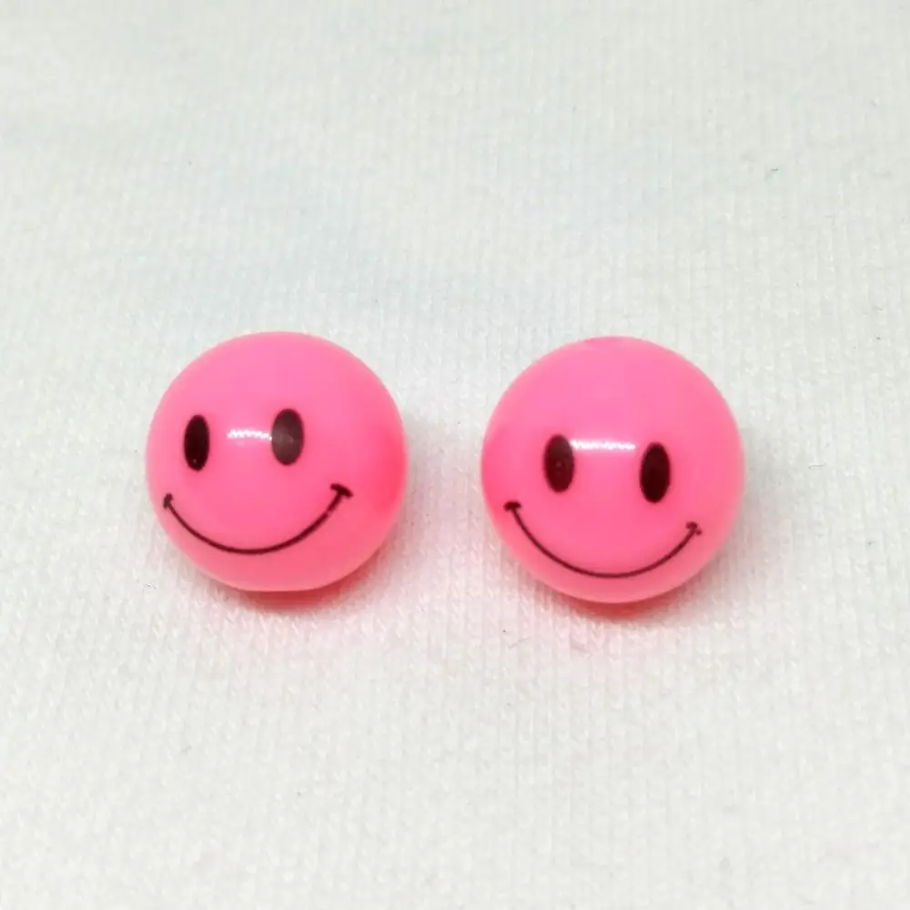 10 шт. 14 мм smiley face узор круглые осветляющие бусины из смолы, браслет серьги аксессуары для изготовления украшений, популярный - Цвет: Color 8