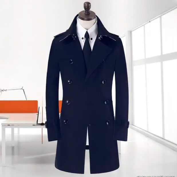 Хаки бежевый 2020 новый осенний тонкий сексуальный Тренч средней длины мужская