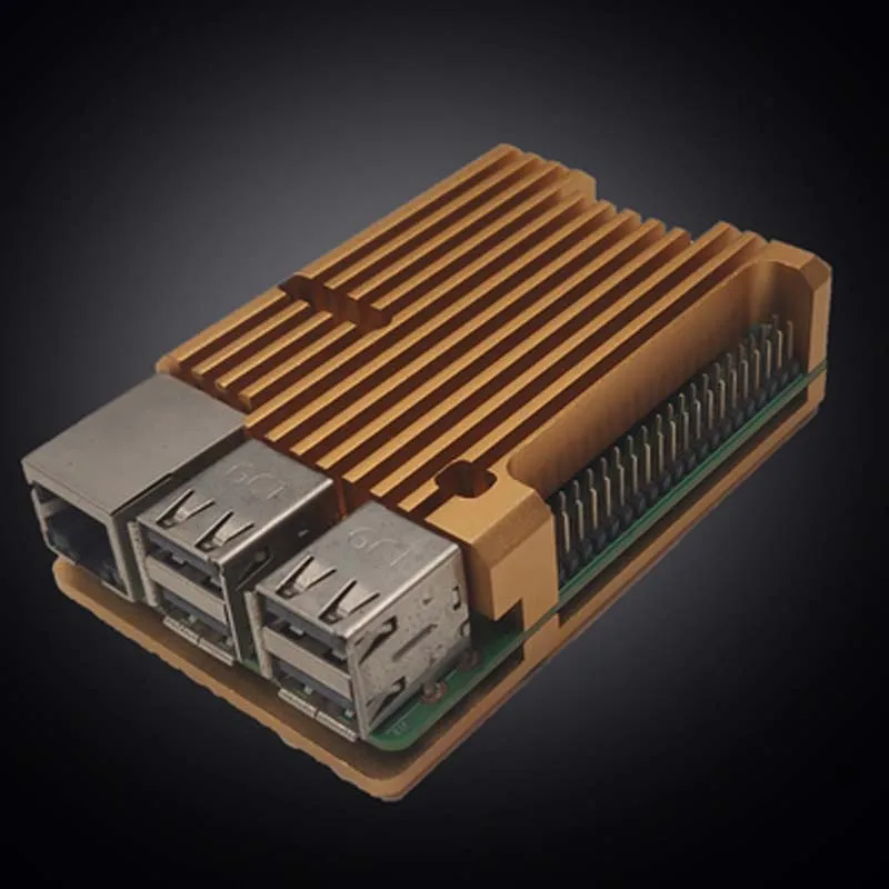 Raspberry Pi общий алюминиевый сплав охлаждающий корпус золотой и черный корпус для Raspberry pi 2B/3B/3B