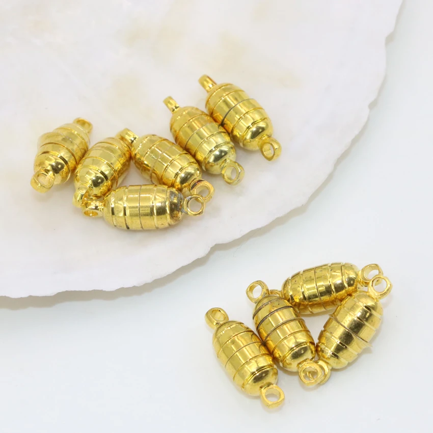 Высокое качество 10 шт Лидер продаж 5*15 мм баррель формы магнитная позолоченные