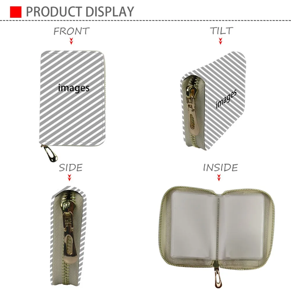 

THIKIN Credit Card Holders for Women Magnetic Tape Printing PU Leather Wallets for Card Bags Ladies Clutch Business Card Cover