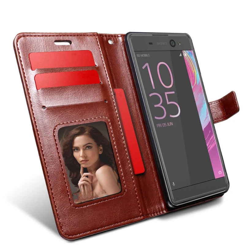 Чехол-книжка для sony Xperia XZ 1 2 XA1 Plus XA2 Ultra XA3 XZ1 Compact XZ2 XZ3 чехол-книжка с подставкой для sony L1 L2 кожаный чехол
