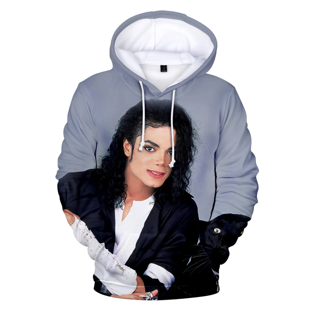 Мужская облегающая толстовка с капюшоном Michael Joseph Jackson Повседневная Уличная