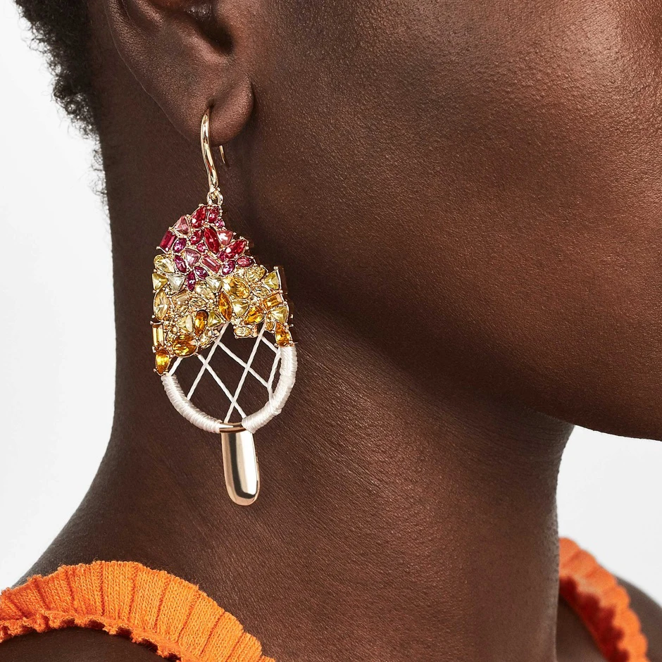 Женские серьги подвески в форме мороженого Ladyfirsy элегантные свадебные брендовые