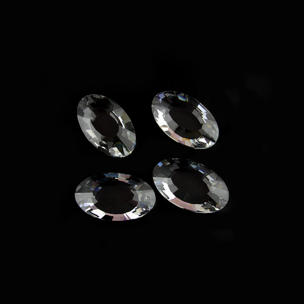30pcs/Lot Free Shipping 38mm Crystal Faceted Earring Shape Pendant Chandelier For DIY Materials | Лампы и освещение