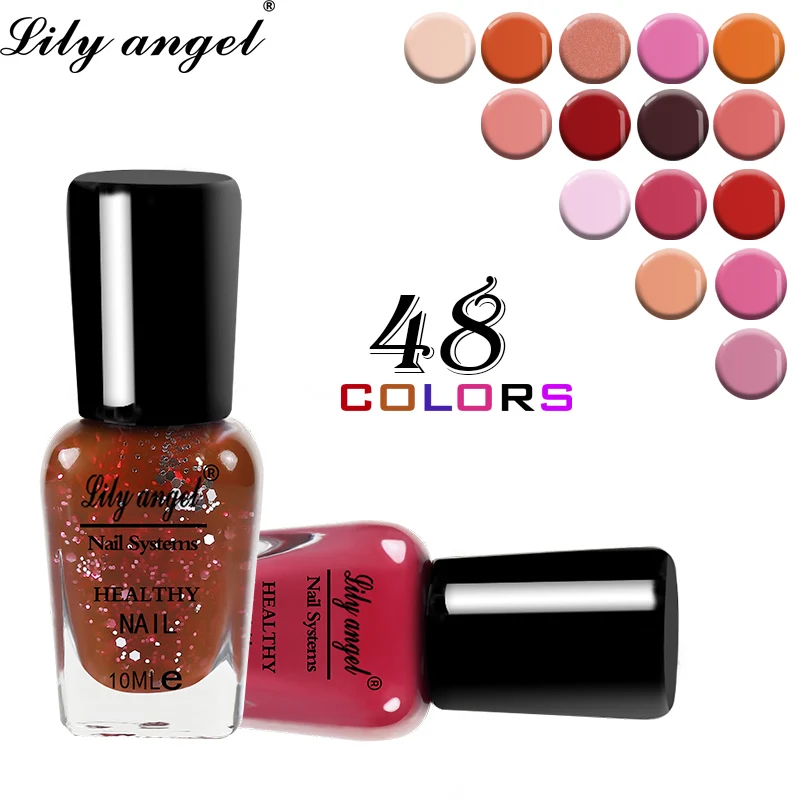 Экологичный лак для ногтей Lily angel 10 мл Цветной Гель с водной базой без