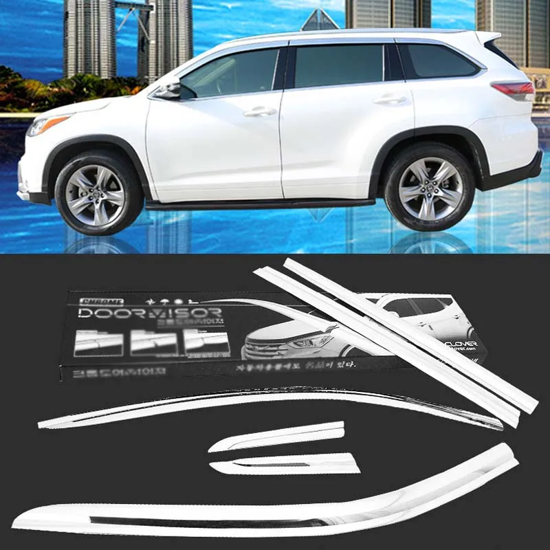 1 комплект козырьков для окон Nissan X trail 2014 2017 новый хромированный козырек от солнца
