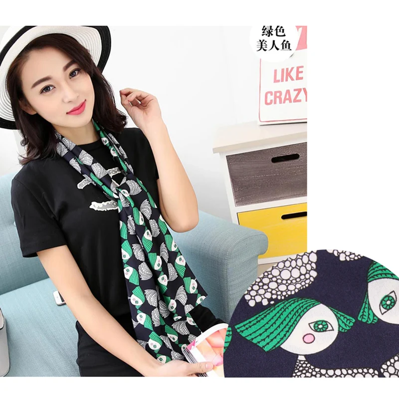 New Summer spring silk scarf women fashion ladies scarves printing female long narrow bag strip small towels tie |