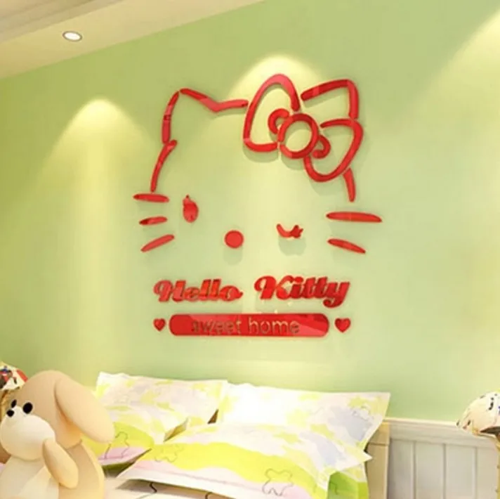 3D акриловые Трехмерные настенные наклейки с мультяшным фоном креативные детские