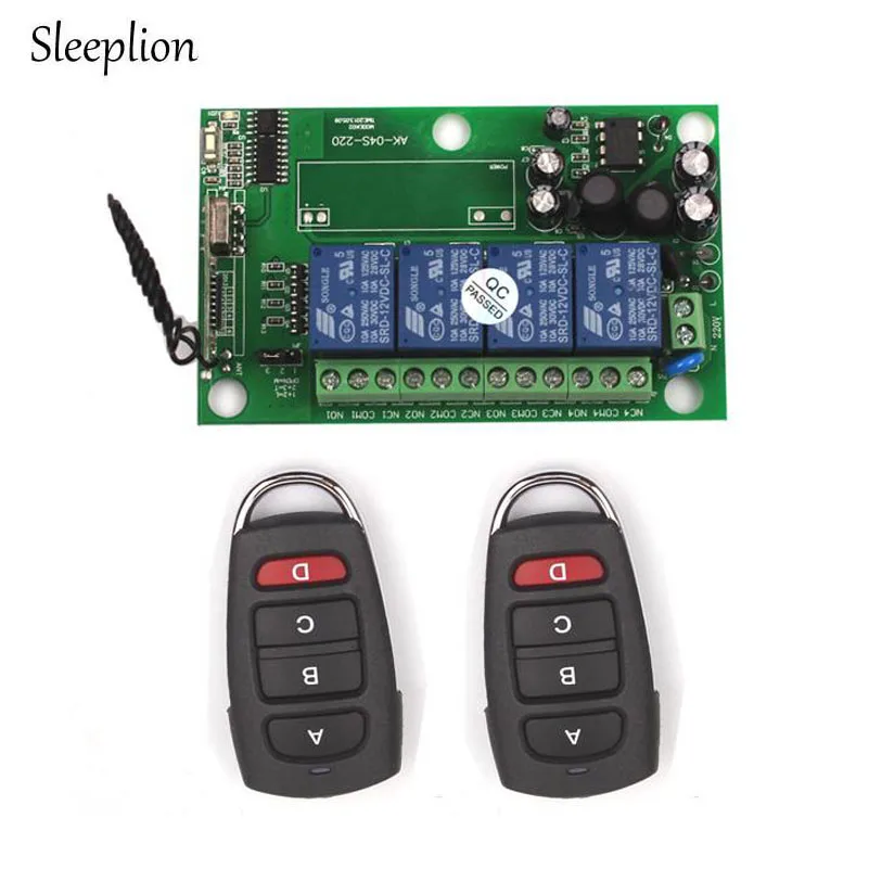 Sleeplion 85 В ~ 250 110 V 220 230 240 4CH RF Беспроводной удаленного Управление реле приемник