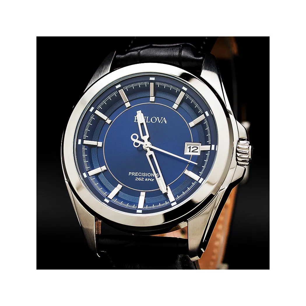  Quartz Wristwatches Bulova 96B257 mens waterproof watch wrist accessories Leather strap | Наручные часы