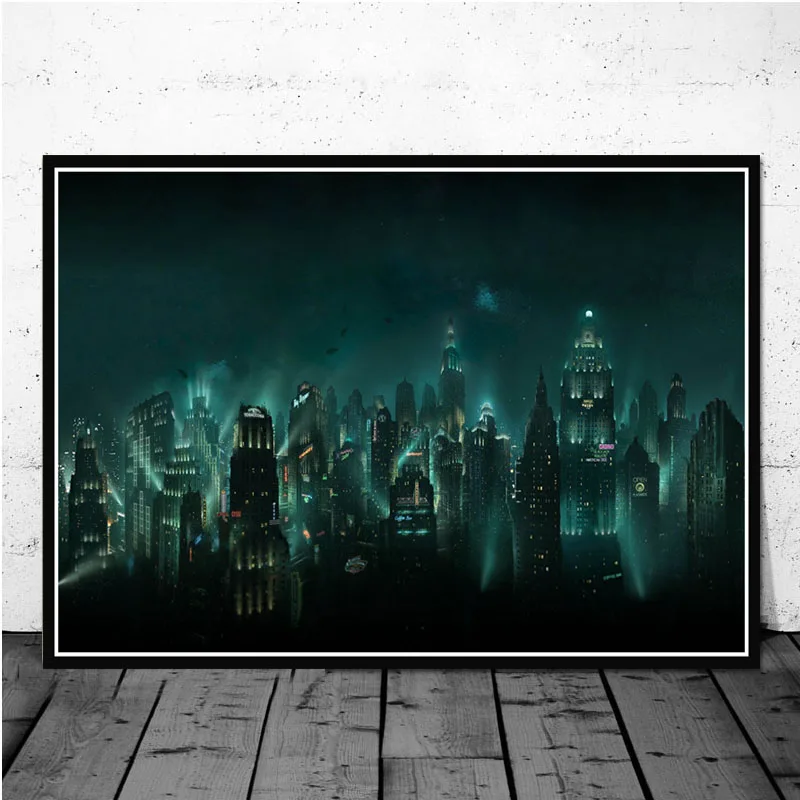 0016 Постеры и принты Bioshock Rapture видео игры ретро детский подарок плакат стены Искусство картина холст живопись для комнаты домашний декор - Цвет: 0016