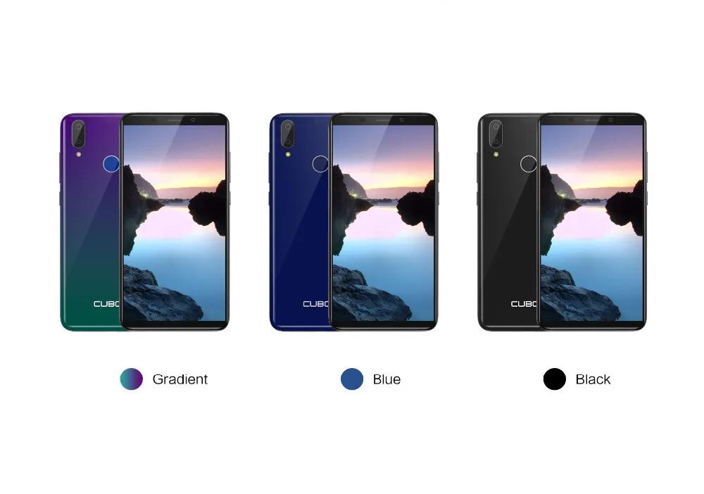 Смартфон Cubot J7, 5,7 дюймов, Android 9,0 18:9, 2 ГБ, 16 ГБ, MT6580, четыре ядра, двойная камера, 2800 мАч, для распознавания лица, отпечатков пальцев, мобильный телефон