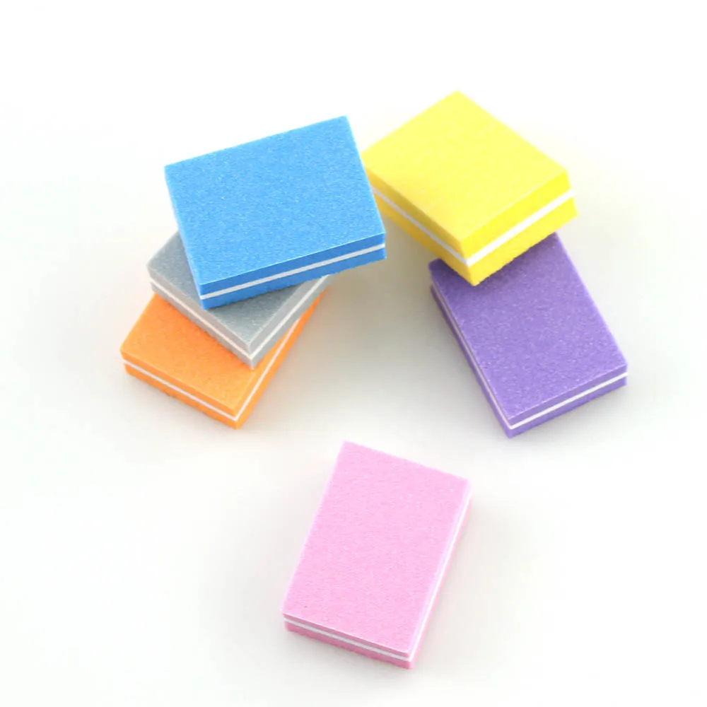 MIX Color 20 шт./лот, Мини пилочка для ногтей, губка для шлифовки ногтей, блоки для удаления кутикулы, УФ Гель-лак, пилки для маникюра, пилки для ногтей, инструменты для красоты - Цвет: MIX Color