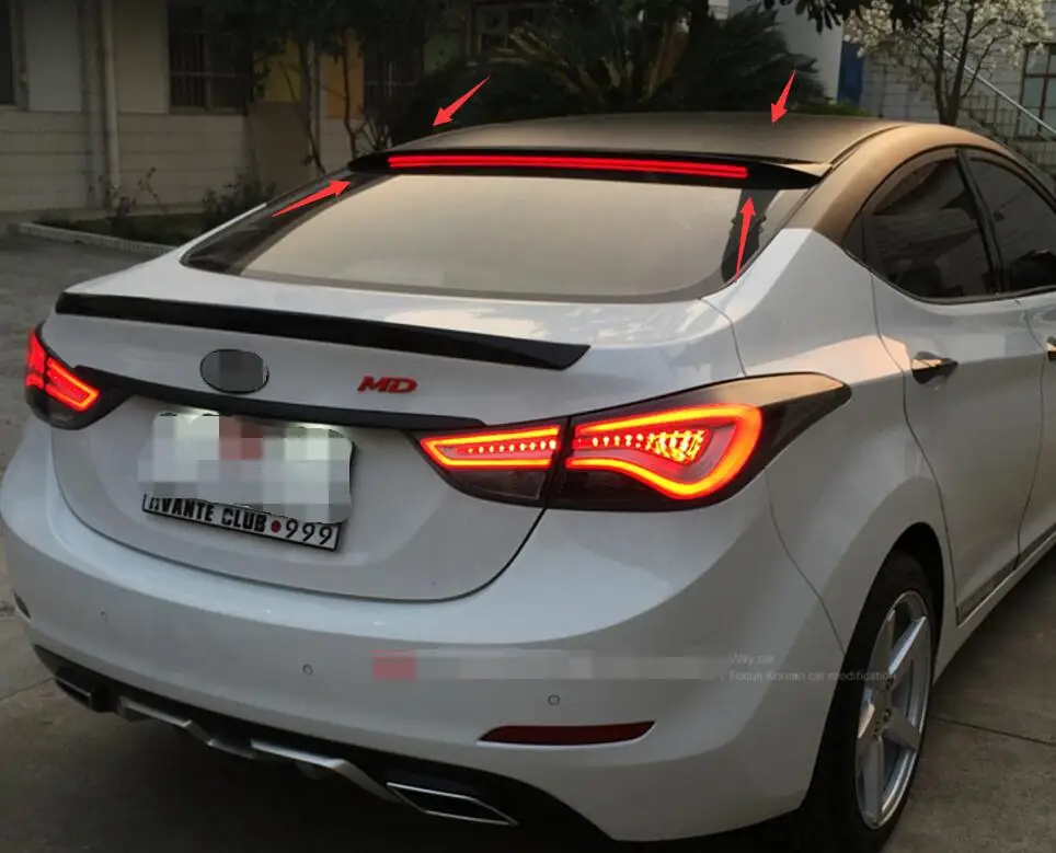 Спойлер для hyundai elantra спойлер светодиодный светильник Кой из высококачественного