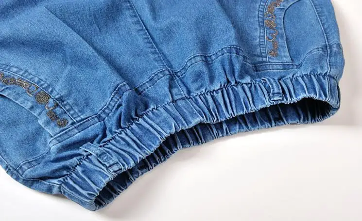 

Plus Size L-5XL Women's New Jeans Elastic waist embroidered Casual ankle-length pants jeans