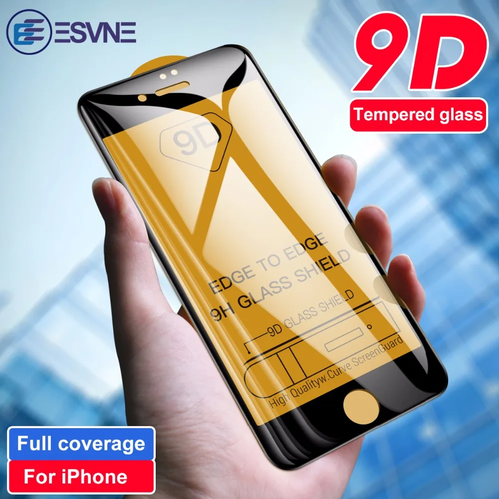 Закаленное стекло ESVNE 9D для iphone 7 6s 6 8 Plus X Защитное iPhone XS MAX XR защита экрана с