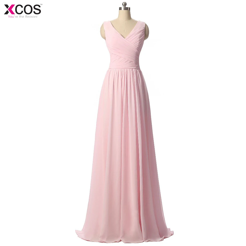 Элегантное розовое платье подружки невесты длинное Vestido de Festa Casamento пляжное для