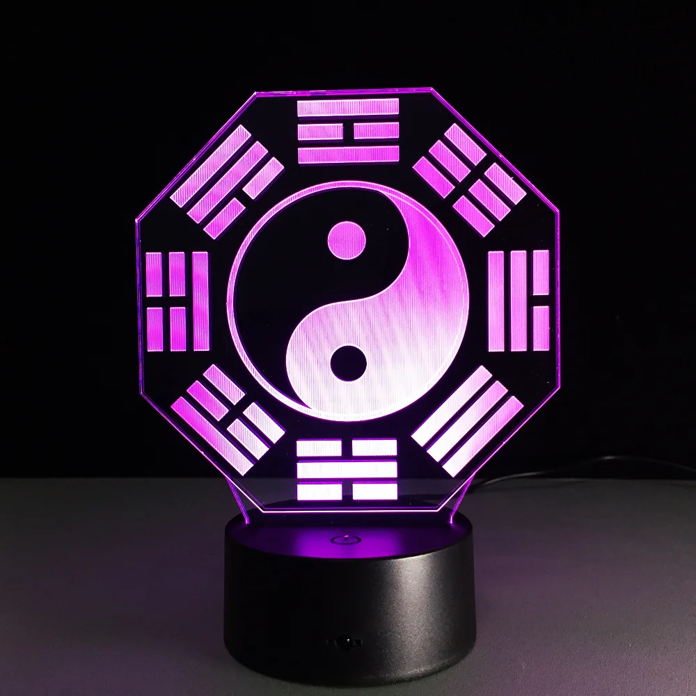 Светильник Tai Chi в форме Багуа светодиодсветодиодный лампа с иллюзией виде