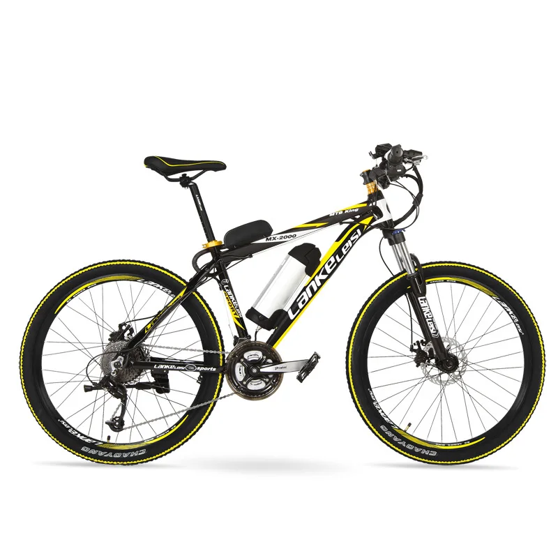 Yellow Black MX2000 500 Вт большой мощности литиевая батарея E велосипед, 26 дюймов электрический велосипед 48 В 10Ah горный велосипед, 27 скоростей Ebik, дисковый тормоз E велосипед - Цвет: Yellow Black
