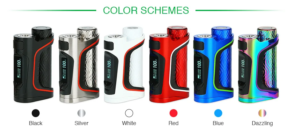 100 Вт Eleaf IStick Pico S 21700 TC Box MOD Max 100 Вт W/7 цветов светодиодный светильник не 21700/18650 Батарея мод коробка Vs Luxe Mod