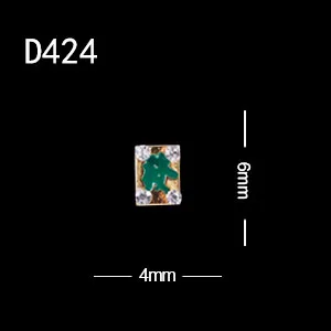 10pcs D424 10 шт./лот, 3D дизайн ногтей, год, удача, собака, удача, кошка, золотой слиток, сплав, кристалл, стиль, стразы, драгоценные камни, металл - Цвет: 10pcs D424