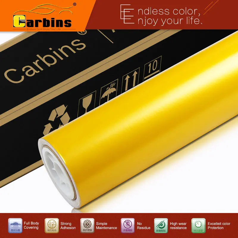 Fervor Yellow Metal Flash Vinyl Wrap Film for Car Full Body Color Change Styling! |