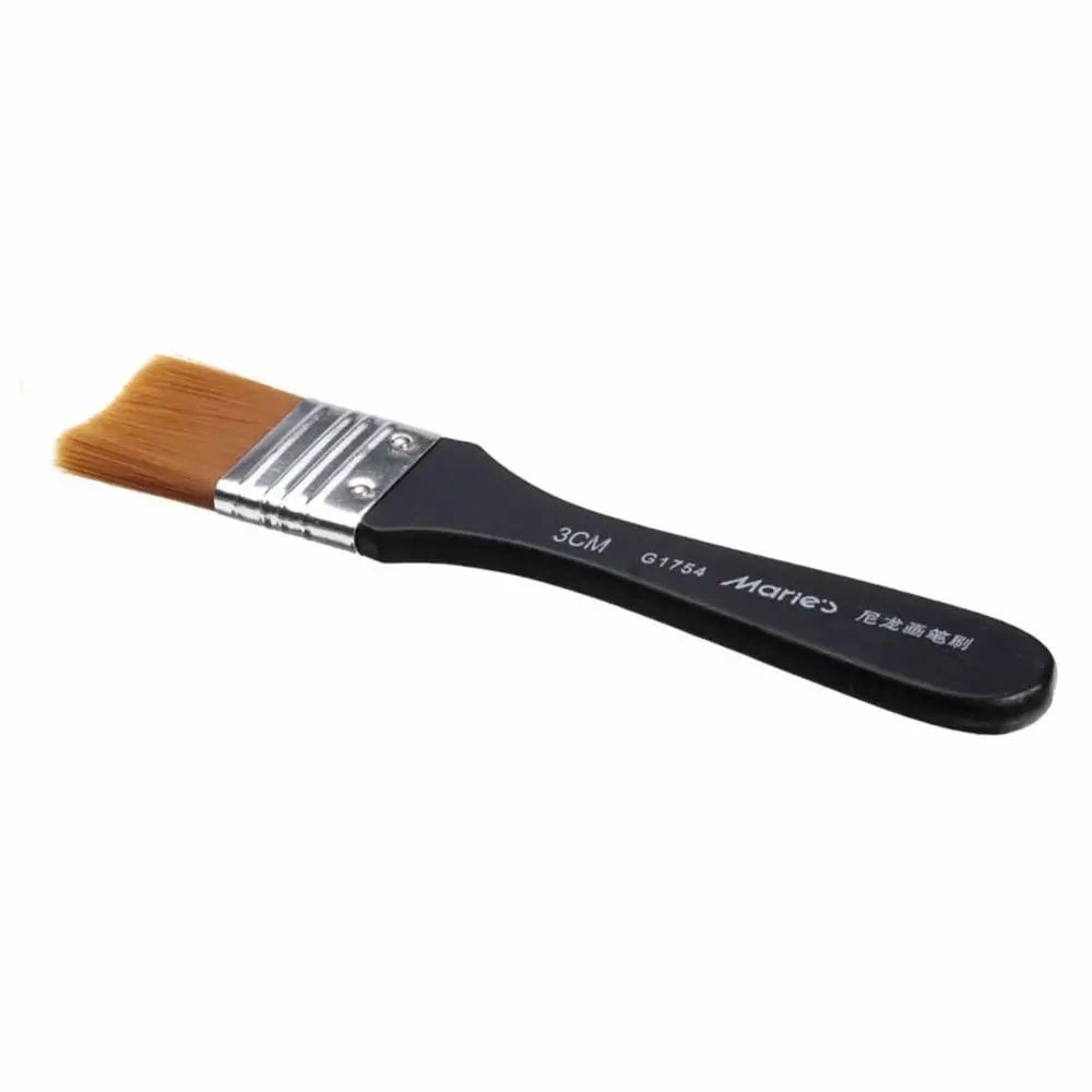 width 3cm 1 шт. плоские наконечники художника нейлоновая кисточка для рисования маслом и акварелью художественная ручка 7 моделей - Цвет: width 3cm