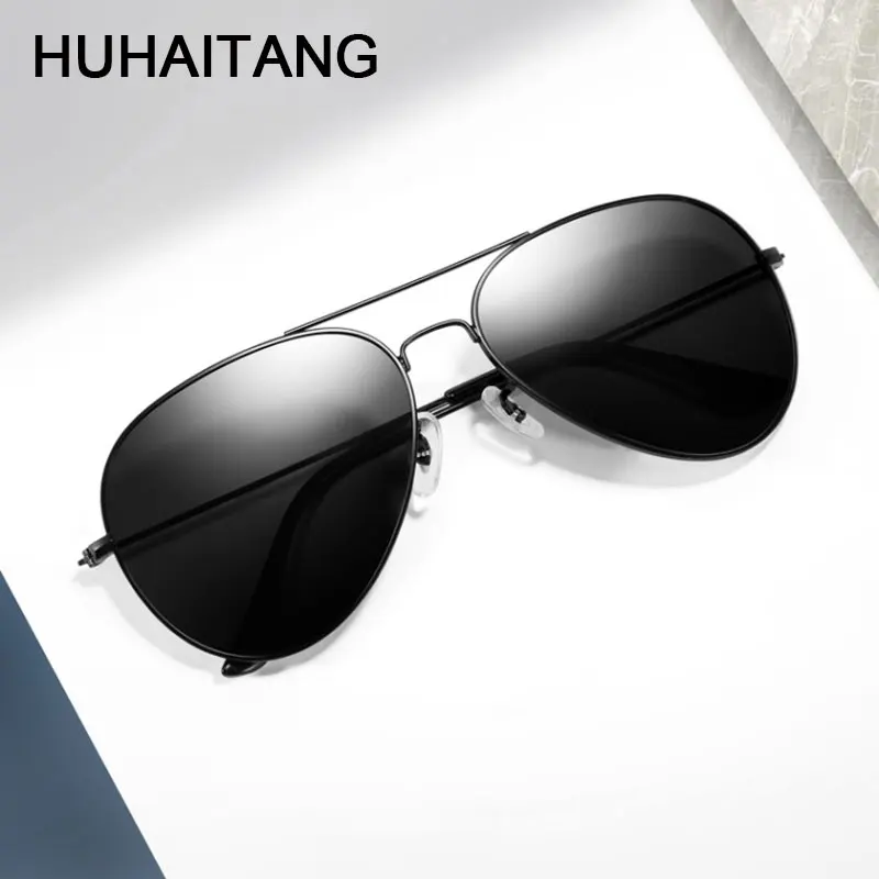 HUHAITANG Classic Aviation Mens Sunglasses Women Luxury Brand Pilot Sun Glasses Mens Designer High Quality Sunglases For Womens