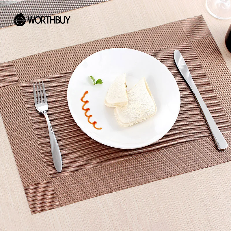 WORTHBUY 4 шт./компл. ПВХ коврик для обеденный кухонный стол Нескользящие