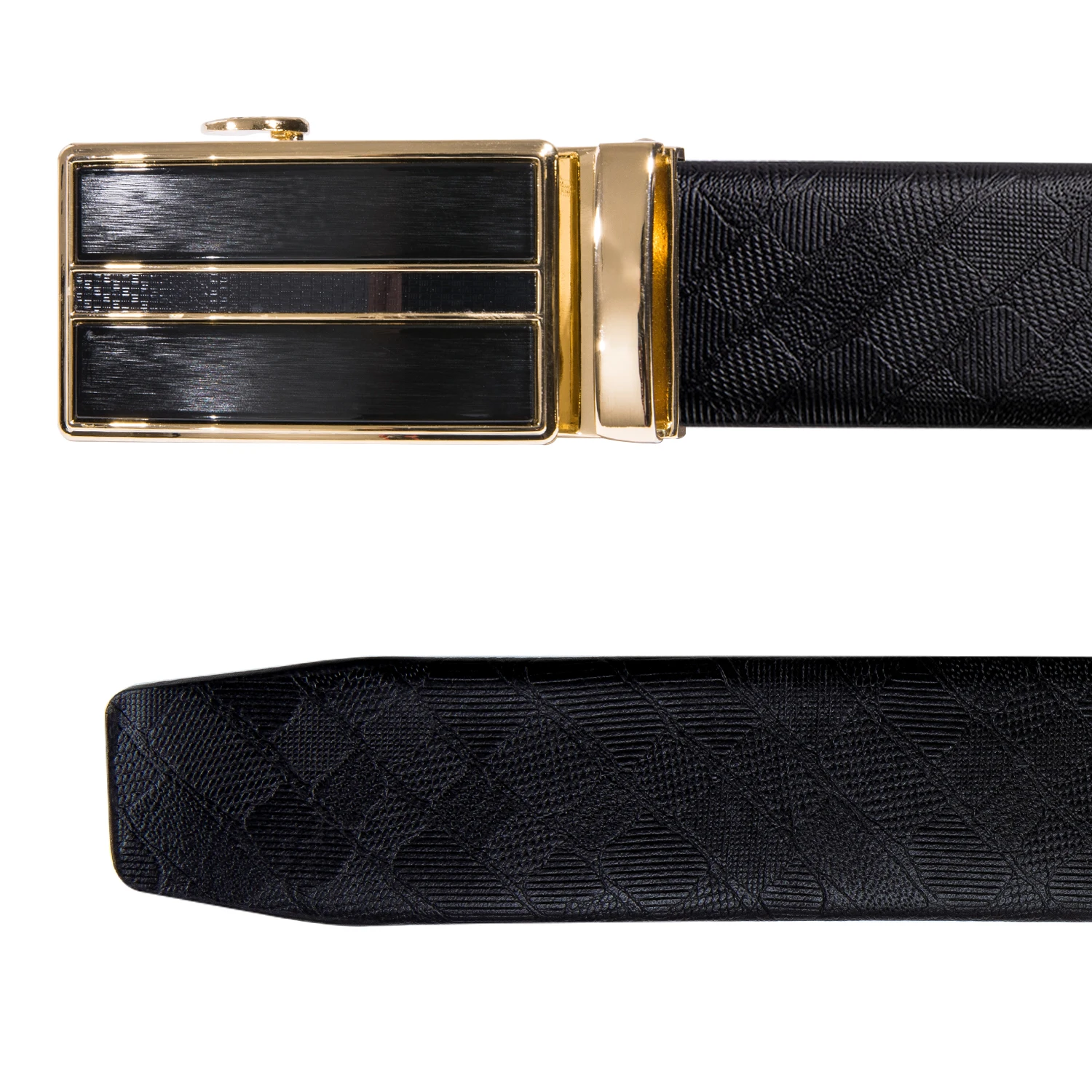 Классический дизайнерский черный ремень с золотой пряжкой мужские ремни