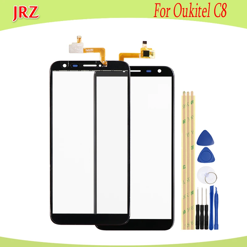 Сенсорный экран JRZ 5 дюйма переднее стекло объектив для Oukitel C8 сенсорная панель