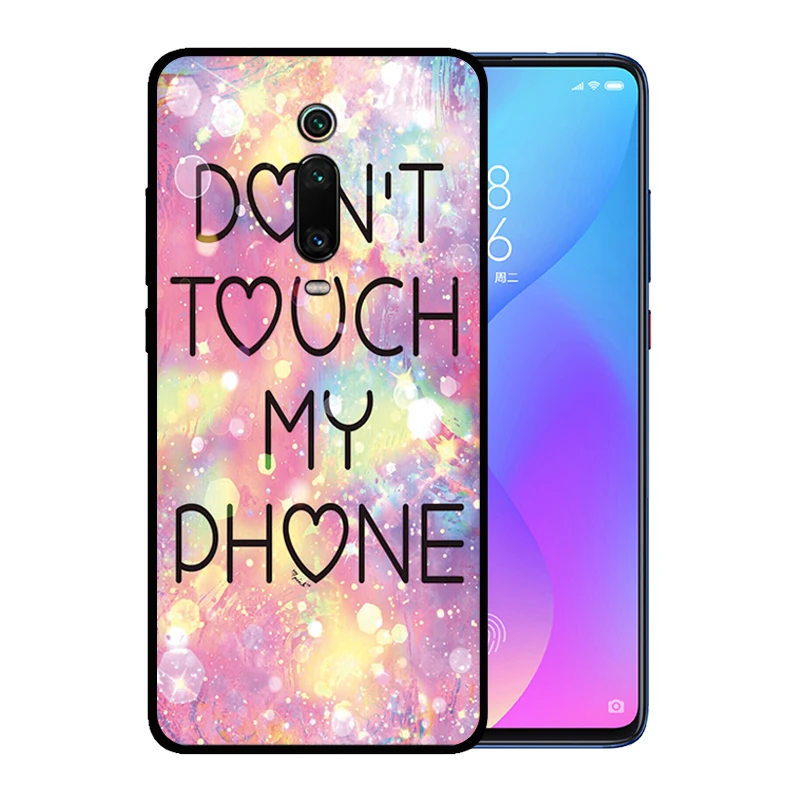 Soft Silicone Black Case for Xiaomi Redmi Note 8 Pro 7 6 K20 7A Durable Don't Touch My Phone Cover | Мобильные телефоны и