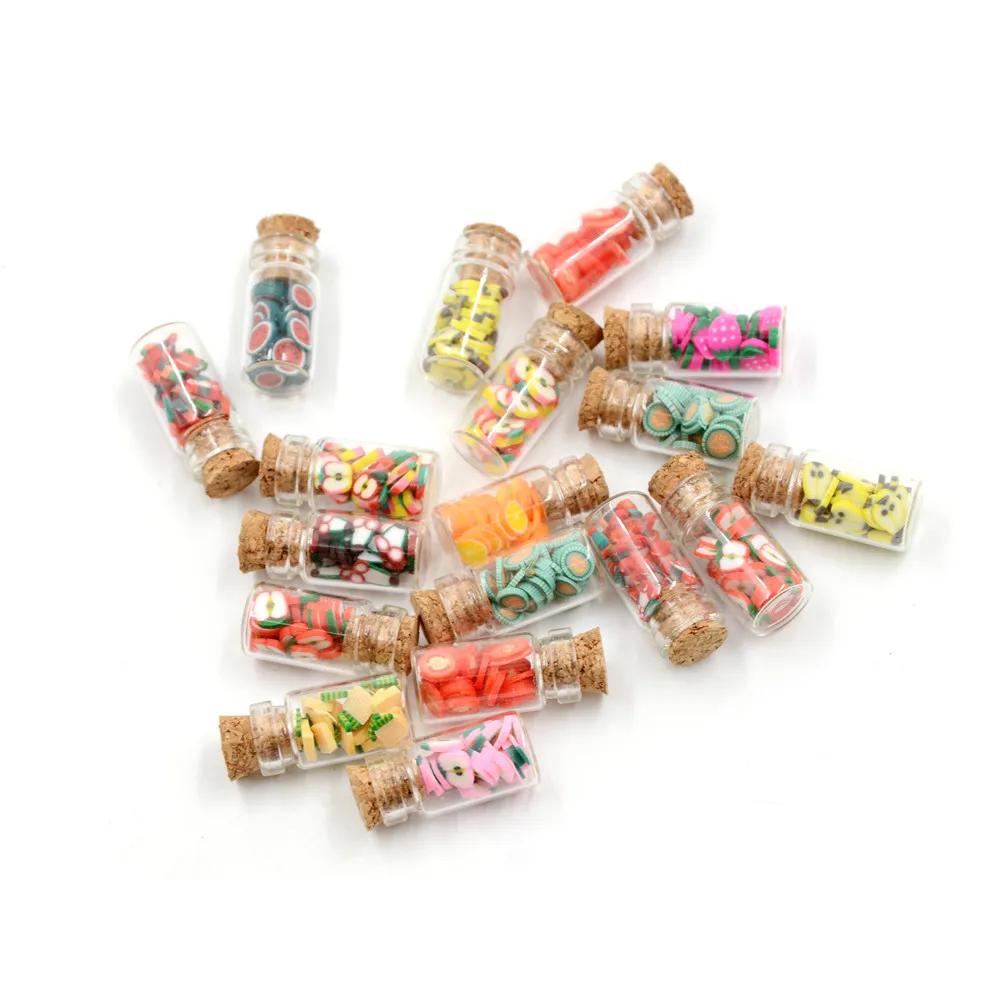 4 шт. миниатюрные стеклянные банки с крышками для хранения фруктов|dollhouse jar|miniature