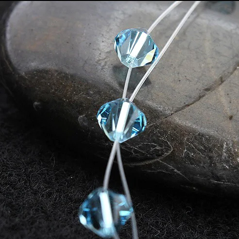 

ANNGILL Dazzling Crystals from Swarovski Necklace And Invisible Transparent Line Simple Pendant Personality Charm Brand Jewelry