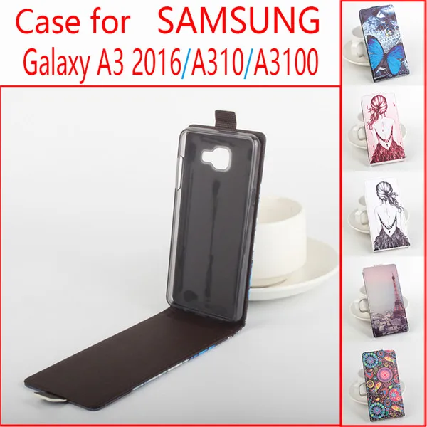 5 Окрашенные Стили Для SAMSUNG GALAXY A3 (2016) A310 Случая Высокого Качества Флип Кожаный