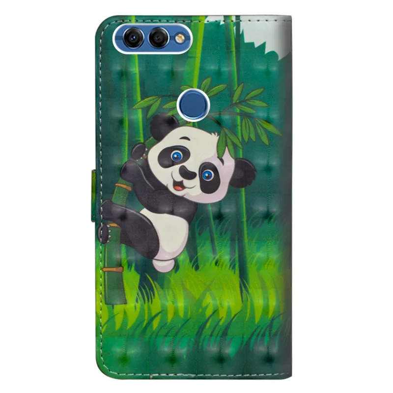 Для принципиально huawei Y9 2018 случае роскошный Флип кожаный бумажник PU 3D роспись