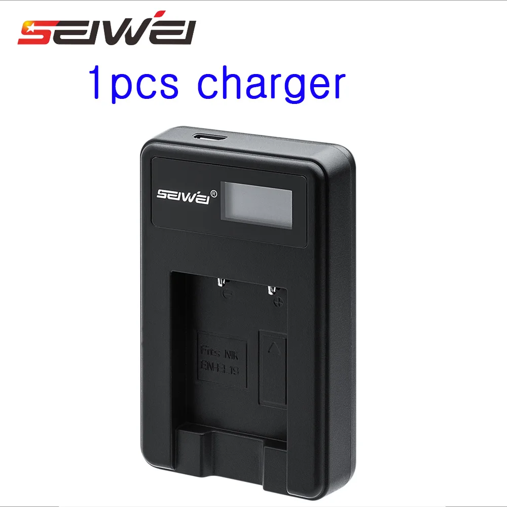 RU EL19 EN-EL19 S3400 S3500 S4100 цифровой Камера Батарея+ ЖК-дисплей USB Зарядное устройство для цифровой камеры Nikon Coolpix S32 S33 S100 S2500 S2750 S3100 - Цвет: B