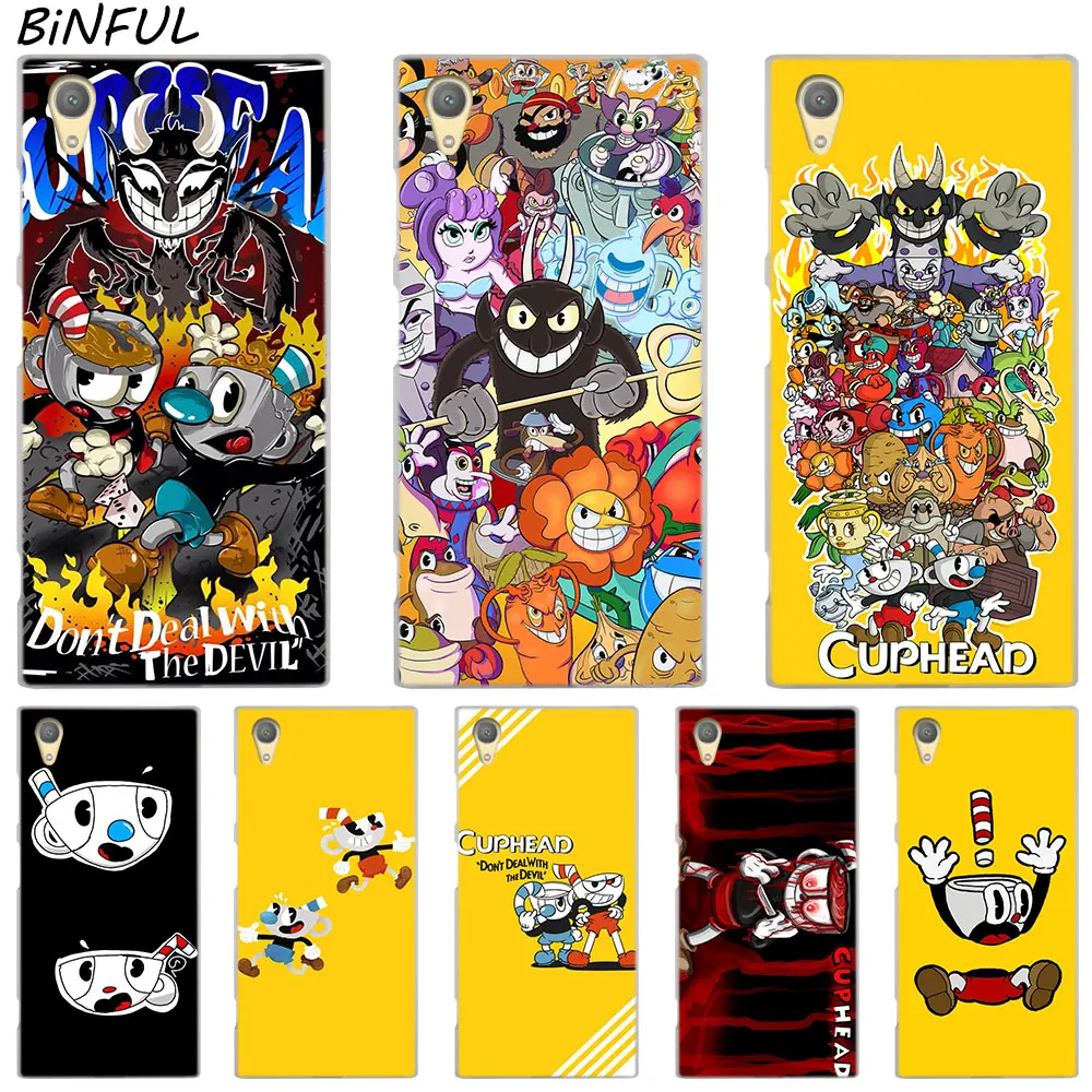 Представляем прозрачный чехол Cuphead для Sony Xperia Z3 Z5 Premium M4 Aqua M5 X XA XA1 C4 C5 E4 E5 XZ XZ2 Compact