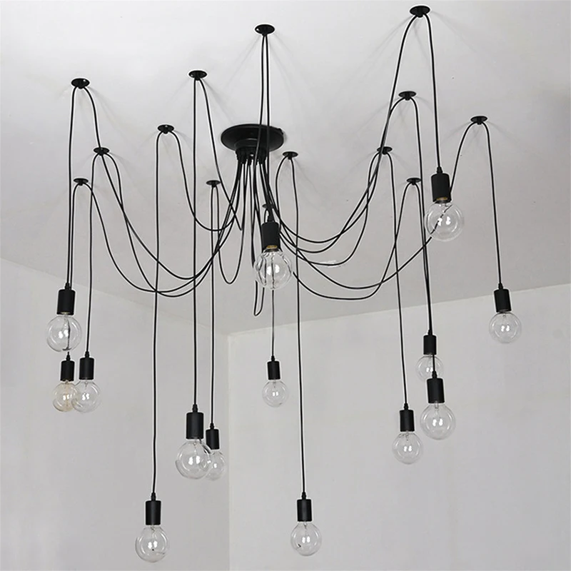 Освещение люстры Форма паука Ретро 14 кнопочная комбинационная люстракомбинация