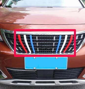 Для peugeot 3008 красочная Передняя Центральная решетка бампера крышка отделка украшение полосатая наклейка Стайлинг автомобиля - Название цвета: L and R